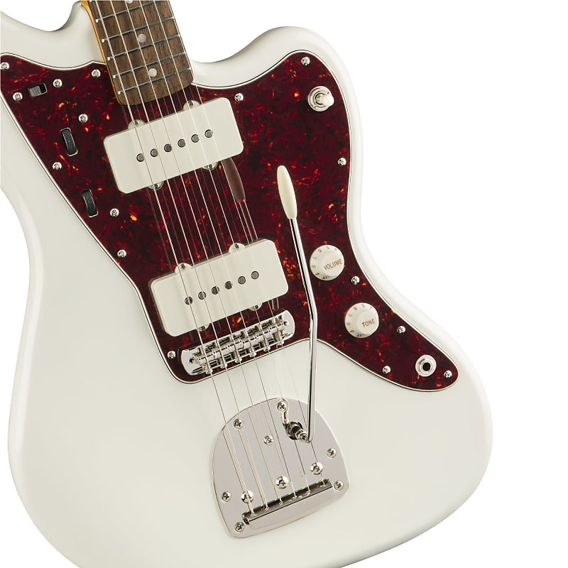 Squier Classic Vibe 60s Jazzmaster Electric Guitar, with 2-Year Warranty, Olympic White, Laurel Fingerboard