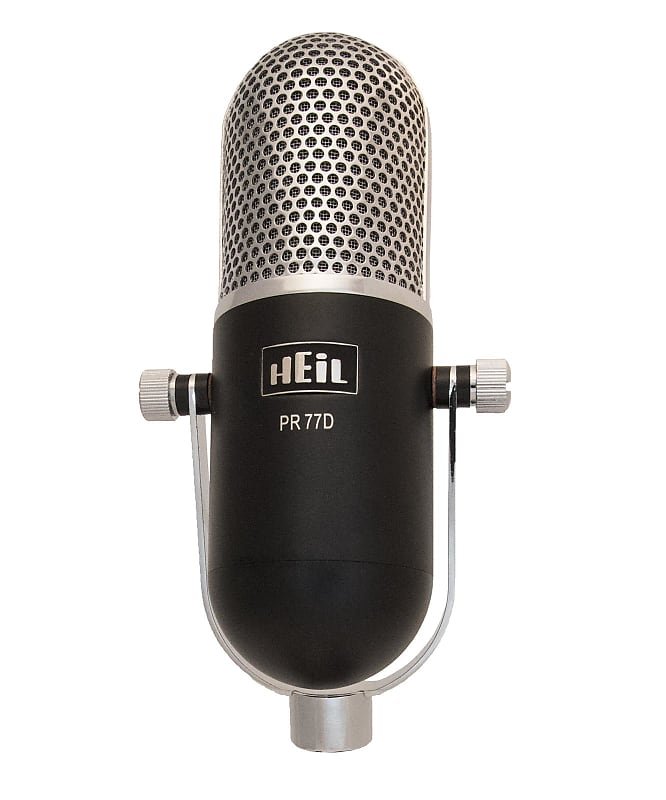 Heil Sound PR77D Deco Series mic with PR40 element (black body) for Podcast & Broadcast
