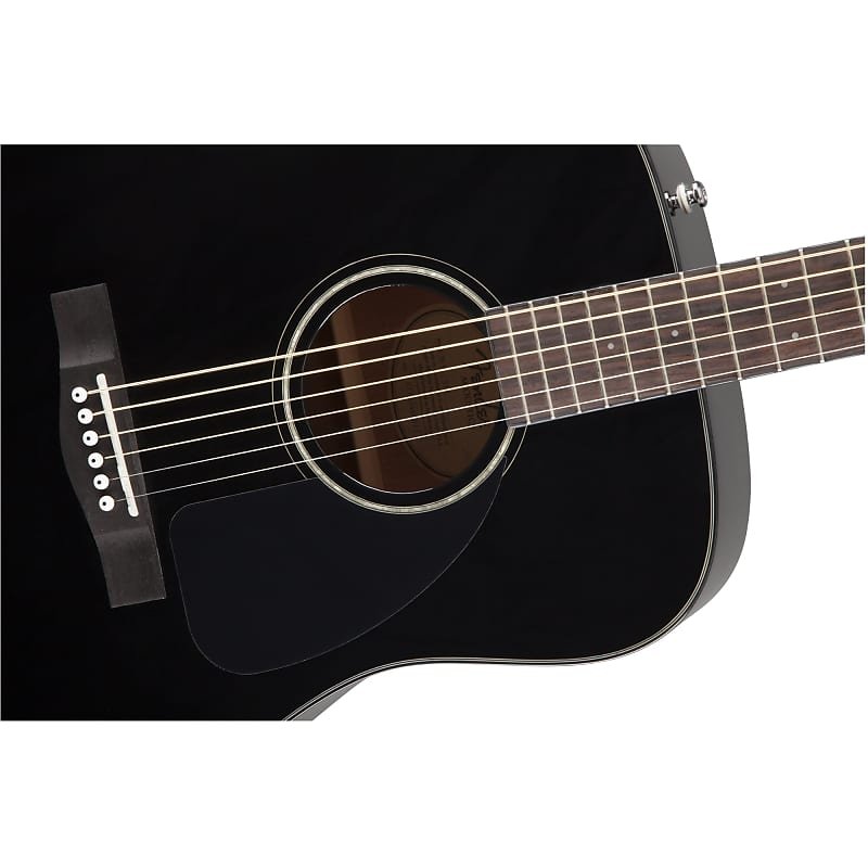 Fender CD-60 Dreadnought Acoustic Guitar V3 with Case, Walnut Fingerboard, Black, 0970110206