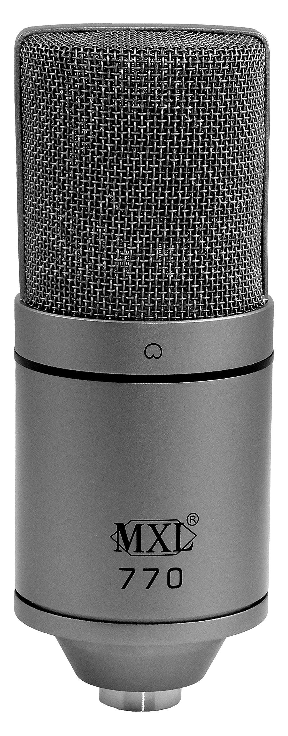 MXL 770 Condenser Microphone for Podcasting, Singing, Home Studio Recording, Gaming & Streaming | XLR | Large Diaphragm | Cardiod (Gray)