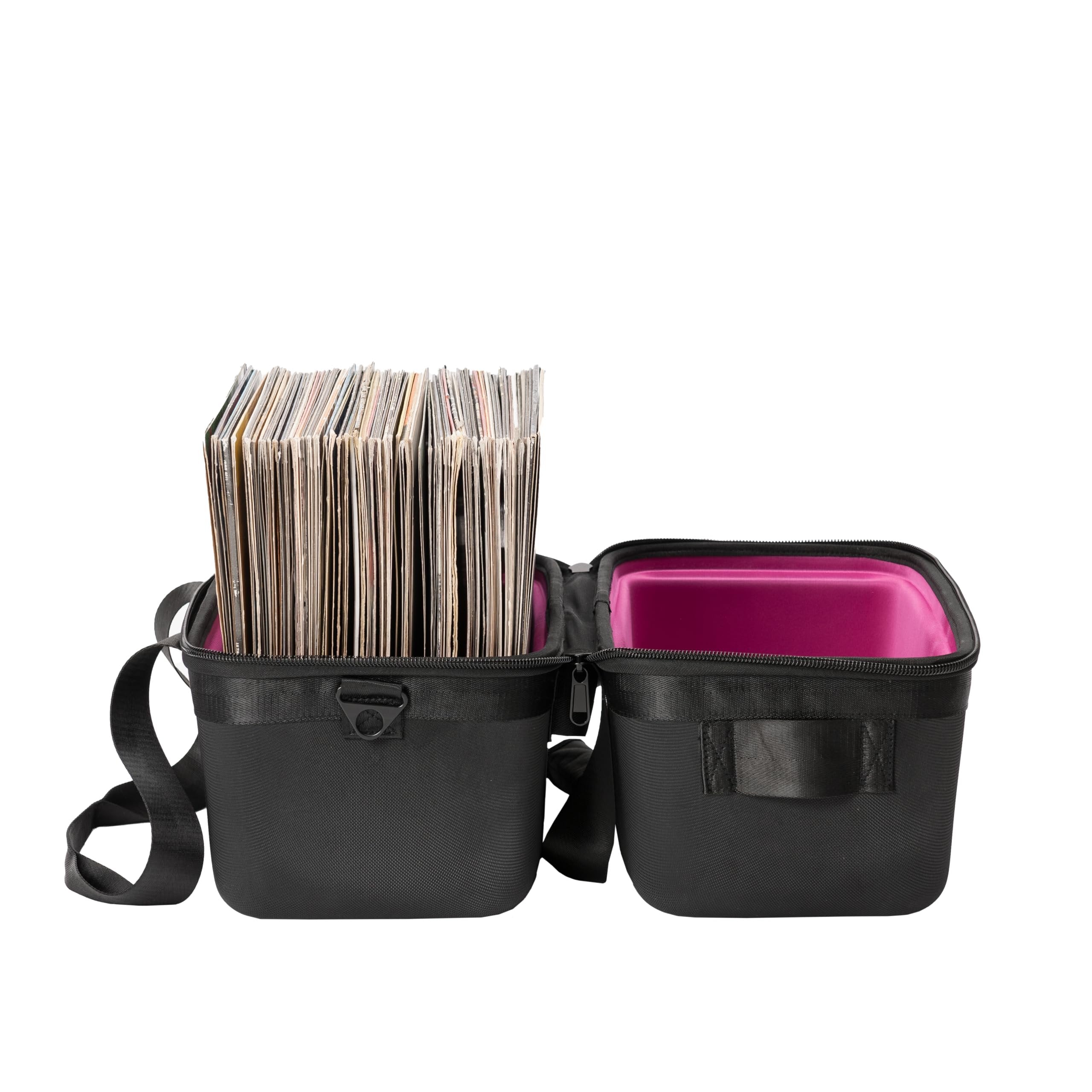 Magma 12" Sandwich Record Bag; Clever Design Holds up to 60 x 12" Vinyl Records with Extra Storage in Lid when Opened