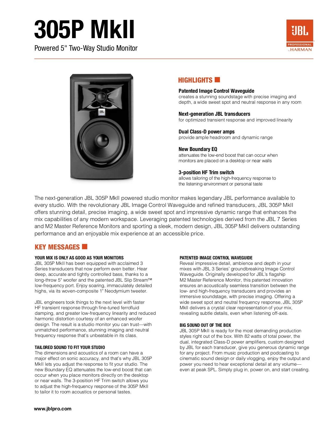 JBL Professional Desktop Reference Monitor
