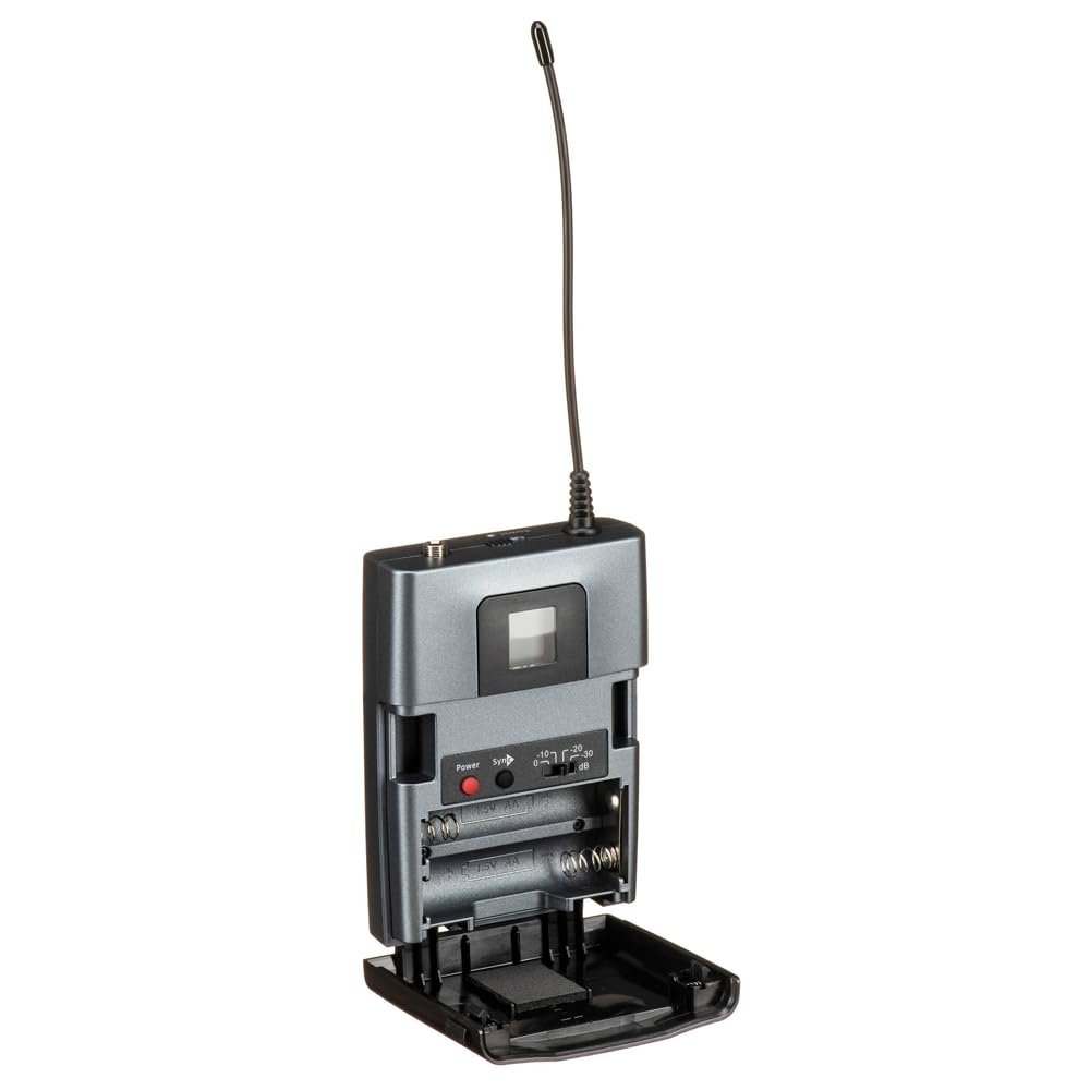 Sennheiser SK XSW Wireless Bodypack Transmitter – A Range Bundle with 4X Blucoil AA Batteries & Polishing Cloth – Rugged Design, Secure Transmission, and Extended Battery Life, (SK-XSW-A),Black