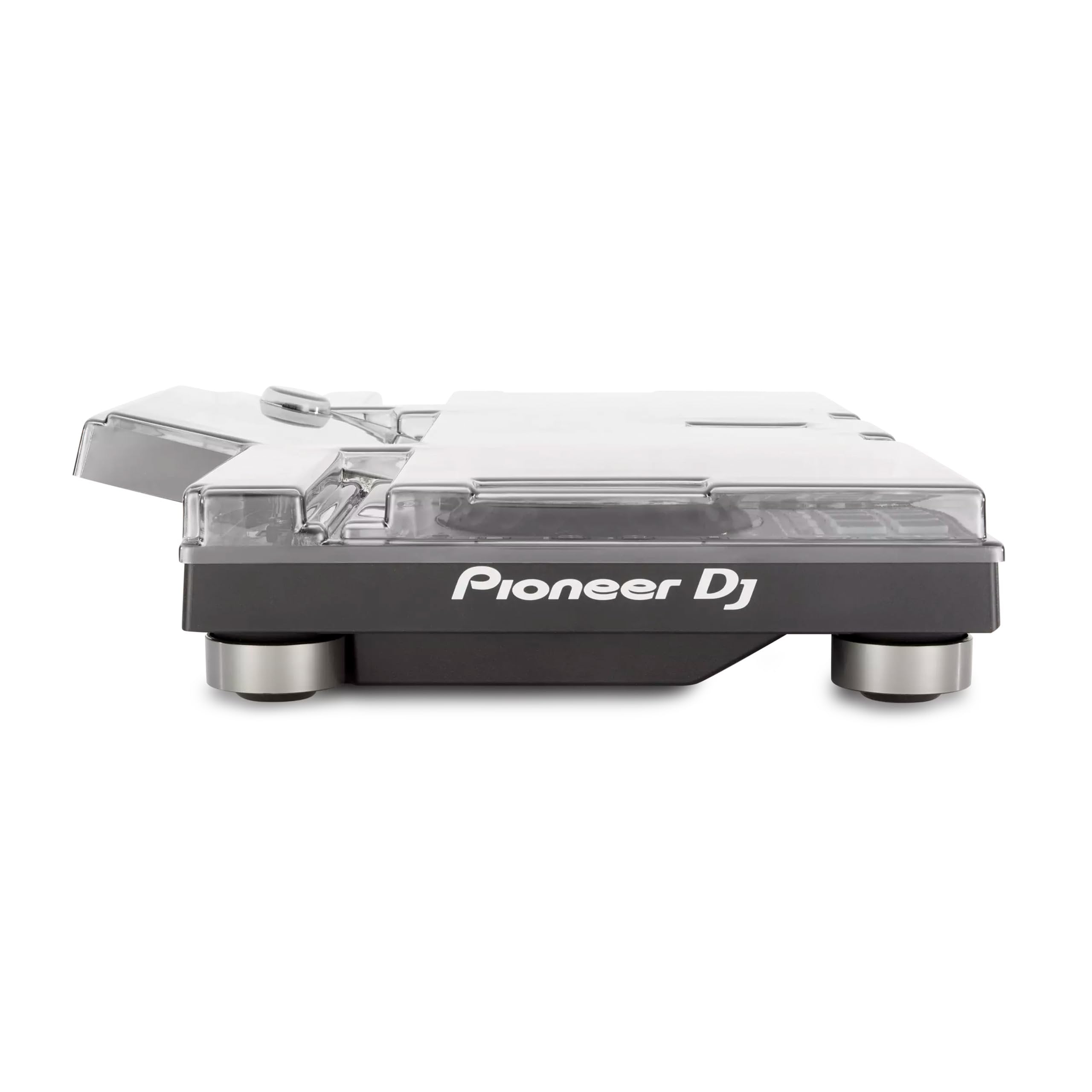 Decksaver DS-PC-XDJRX3 Polycarbonate Cover for Pioneer DJ XDJ-RX3 Bundle with Polishing Cloth – Smoked/Clear Dust & Impact Protection, Fits Most Flight Cases