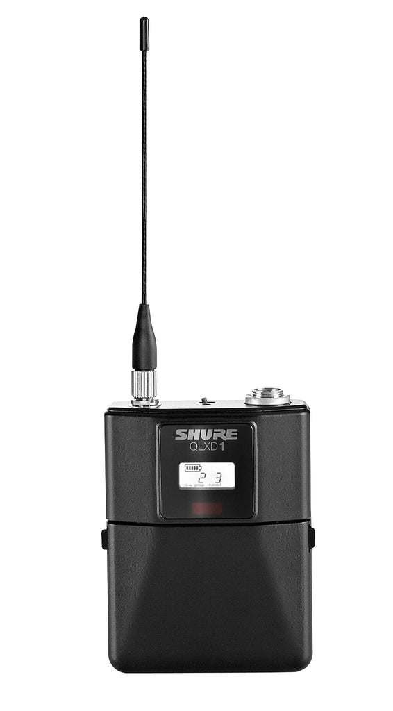 Shure QLXD1 Bodypack Transmitter - for use with QLX-D Digital Wireless Systems, Receiver Sold Separately | H50 Band (QLXD1=-H50)