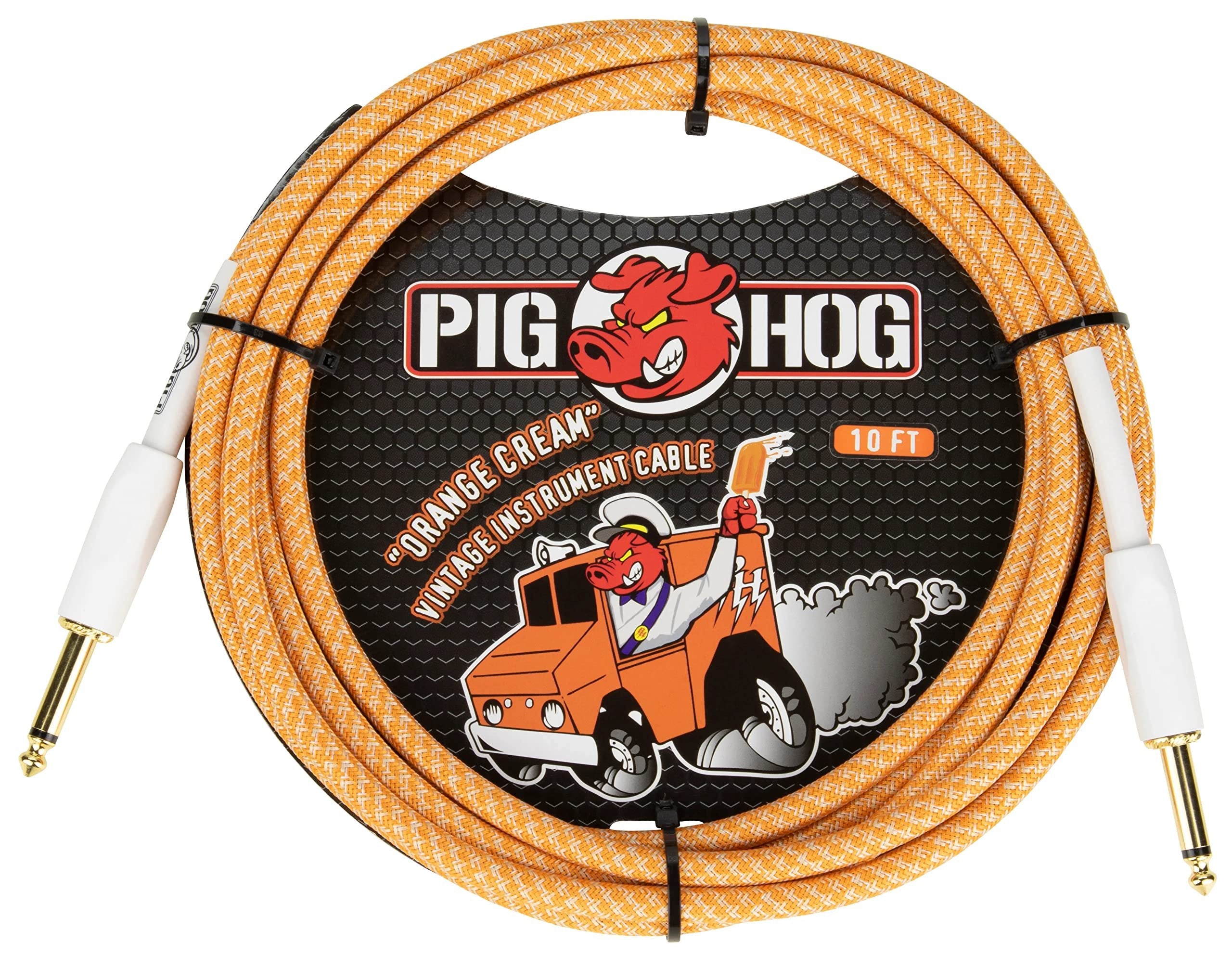 Orange SUPER-CRUSH-100-H Super Crush 100W Guitar Amplifier Head Bundle w/Pig Hog 10' Orange Creme 2.0 Guitar Bass Cable, Power Cable & Liquid Audio Polishing Cloth