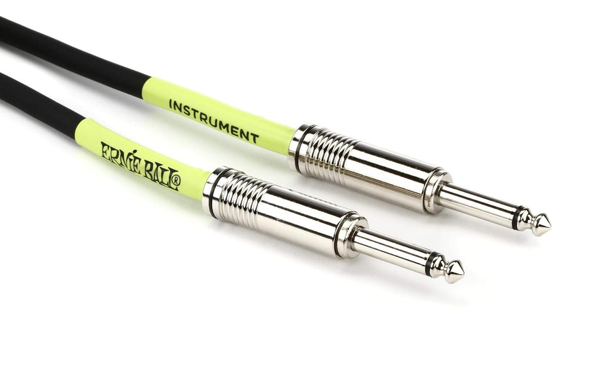 Ernie Ball Instrument Cable, Straight/Straight, 20ft, Black