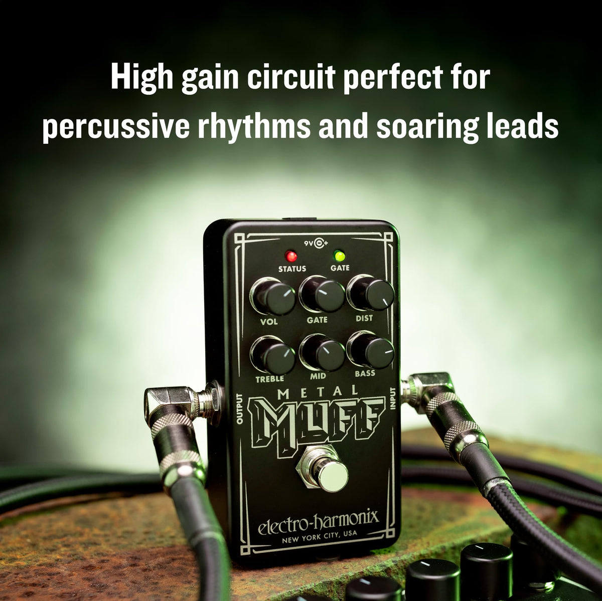 Electro-Harmonix Nano Metal Muff, Black, NANO METAL MUFF - Electric Guitar Distortion with Noise Gate Pedal