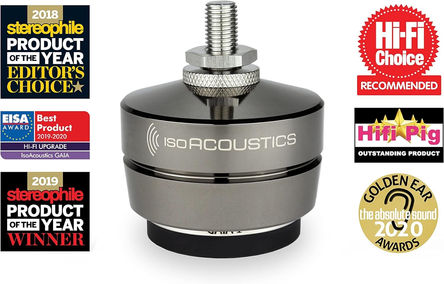 IsoAcoustics Gaia Series Isolation Feet for Speakers & Subwoofers
