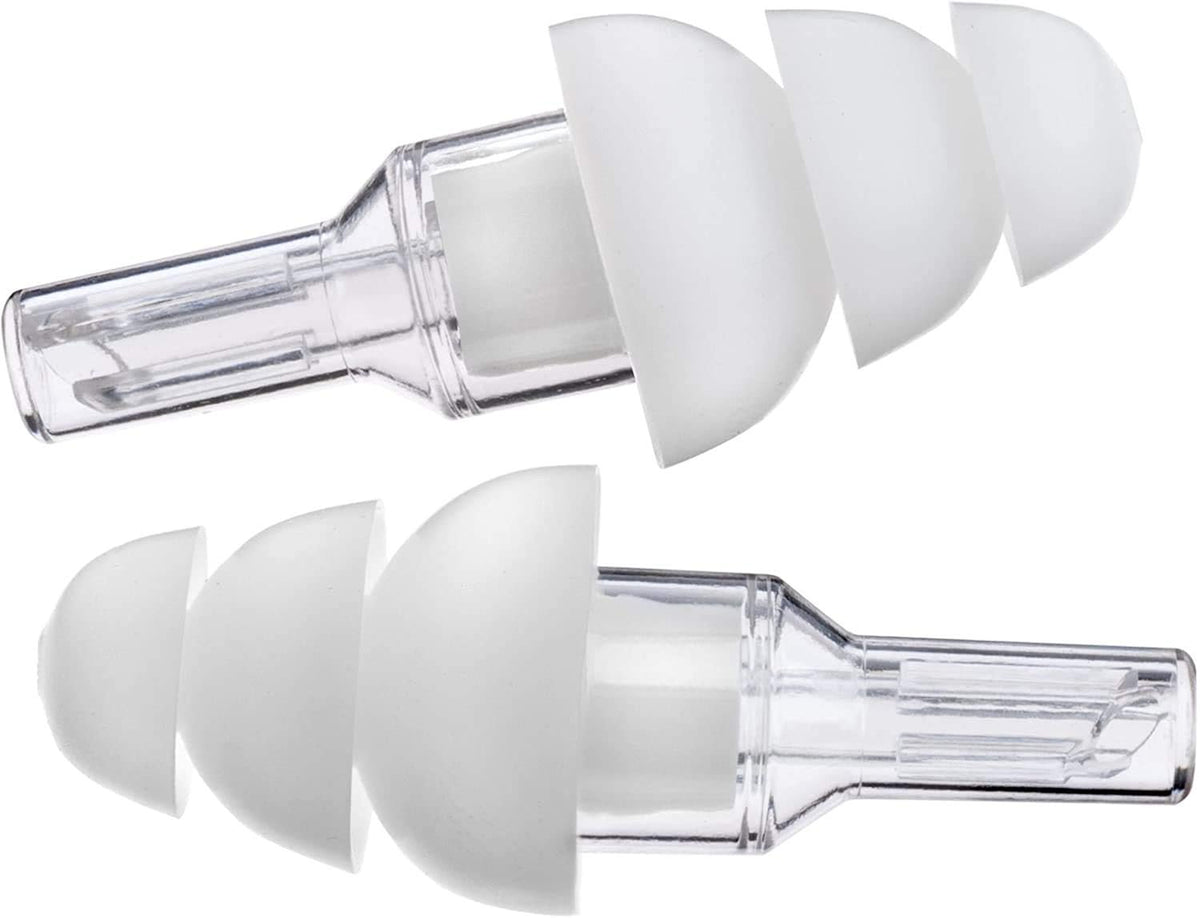 Etymotic Research ER20 High-Fidelity Earplugs (Concerts, Musicians, Airplanes, Motorcycles, Sensitivity and Universal Hearing Protection) - Large, Clear Stem w/ White Tip