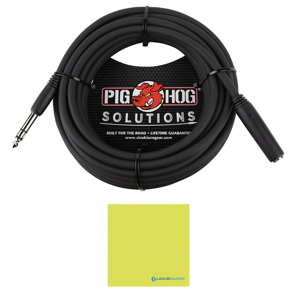Audio-Technica ATH-R70xa Professional Open-Back Reference Headphones Bundle with 25ft Pig Hog Headphone Extension Cable (1/4") & Polishing Cloth – Studio Monitoring, Mixing & Critical Listening
