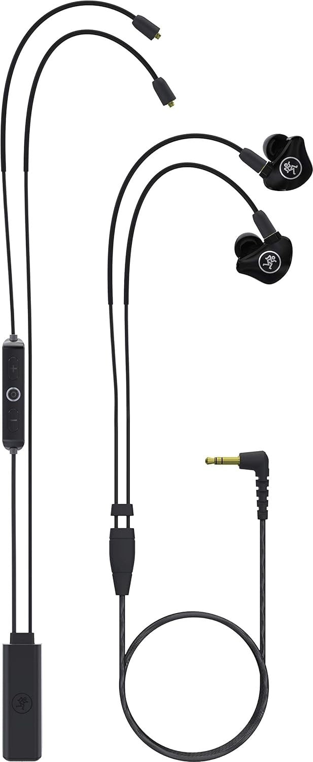 Mackie MP-240 BTA Hybrid Dual-Driver Professional in-Ear Monitors with Bluetooth Adapter