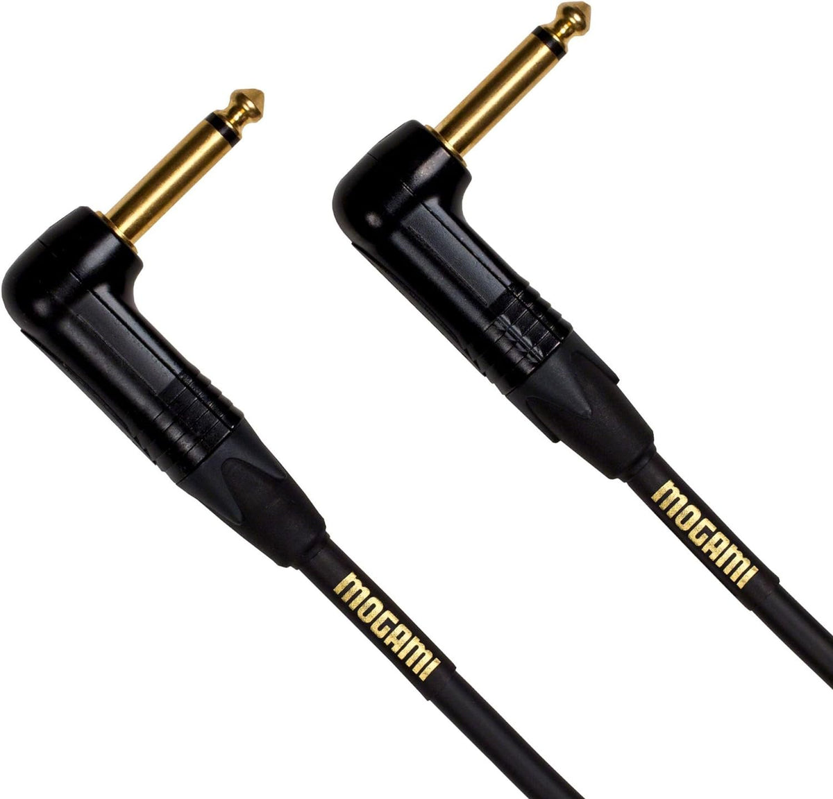 Mogami Instrument Cable with 1/4" TS Right-Angle Connectors – Multiple Lengths