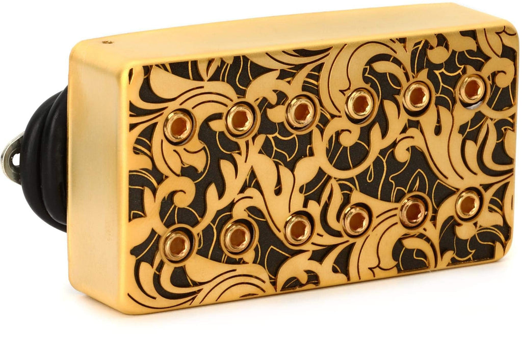 DiMarzio Steve Vai Utopia Neck Signature Humbucker Pickup - F-Spaced - Satin Gold/Black