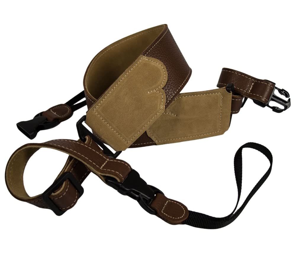 Franklin Strap 2.5" Glove Leather with Suede Backing and Quick Release Loops Banjo Strap