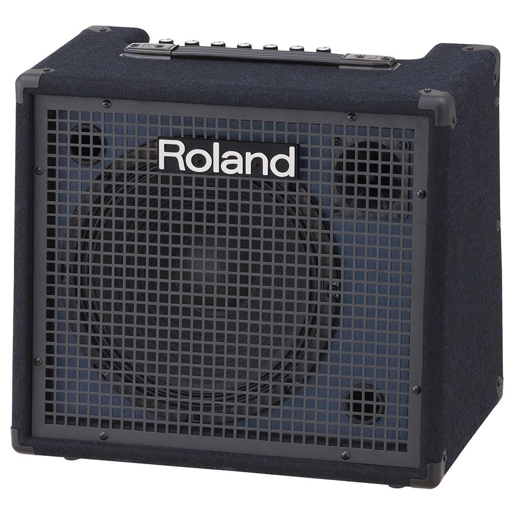 Roland KC-200 4-Channel Mixing Keyboard Amplifier 100-Watt Bundle with 25ft Pig Hog Speaker Cable & Polishing Cloth – Powerful Combo Amp with Sub Output, EQ, and Stereo Line Inputs