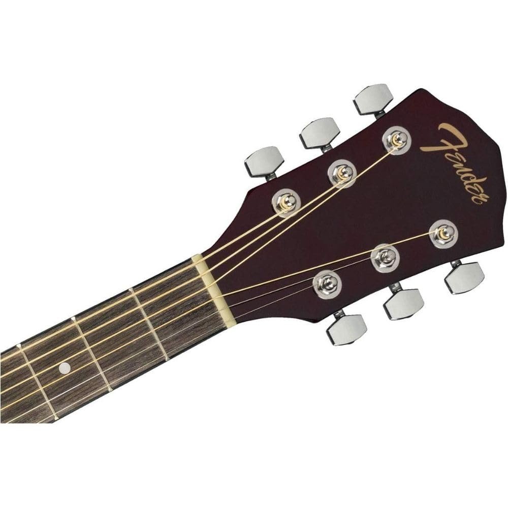 Fender Acoustic Guitar with Guitar Bag, with 2-Year Warranty, FA-125 Dreadnought with Alloy Steel Strings, Glossed Natural Finish, Basswood Construction
