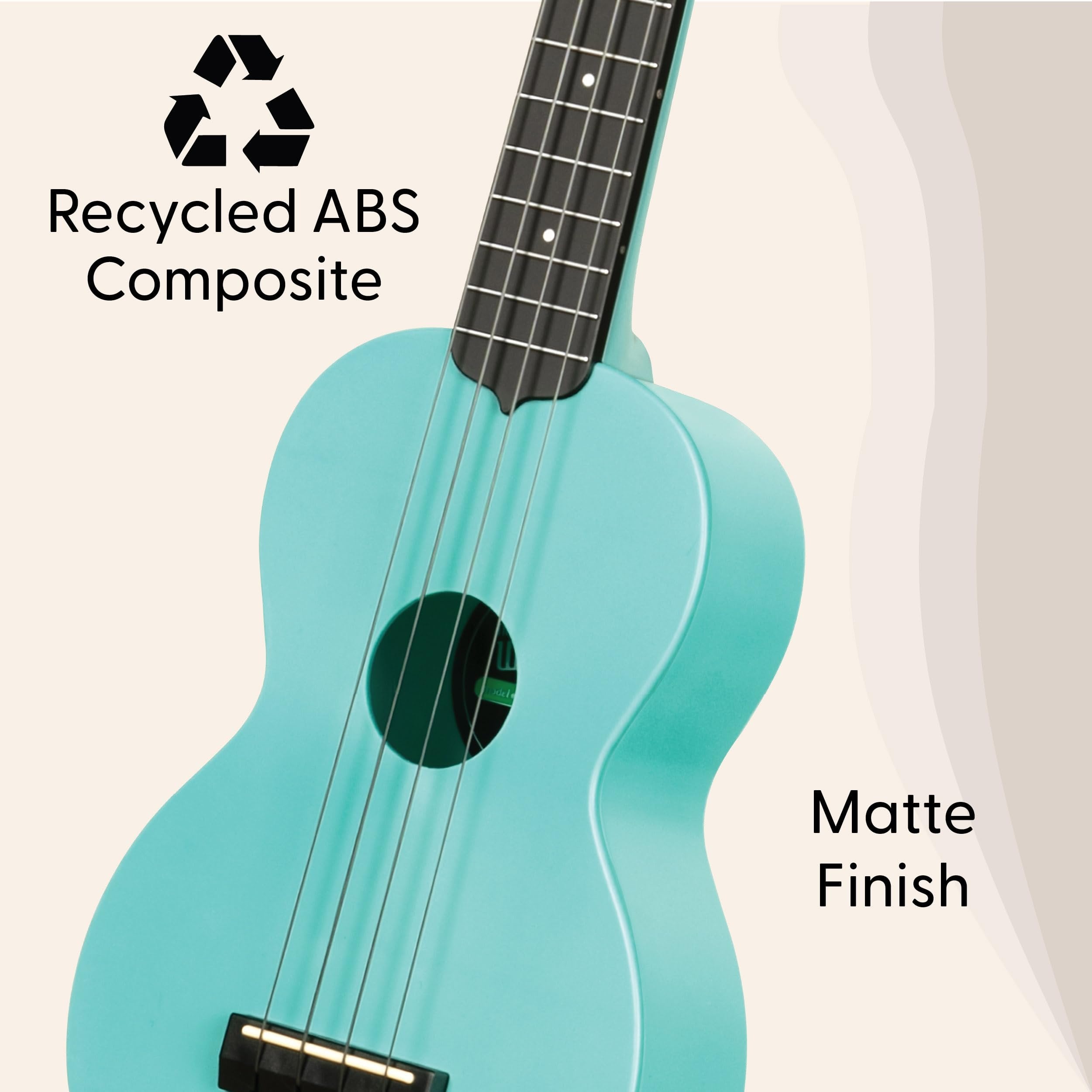 Kala Recycled Soprano Waterman Ukulele Durable, Travel-Ready Instrument