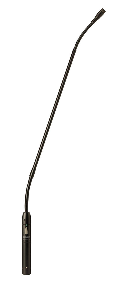 Shure Microflex MX418S/S Supercardioid Condenser Microphone, 18 Gooseneck with Attached XLR Preamp, Shock & Flange Mount, Snap-Fit Foam Windscreen, Mute Switch, LED Indicator
