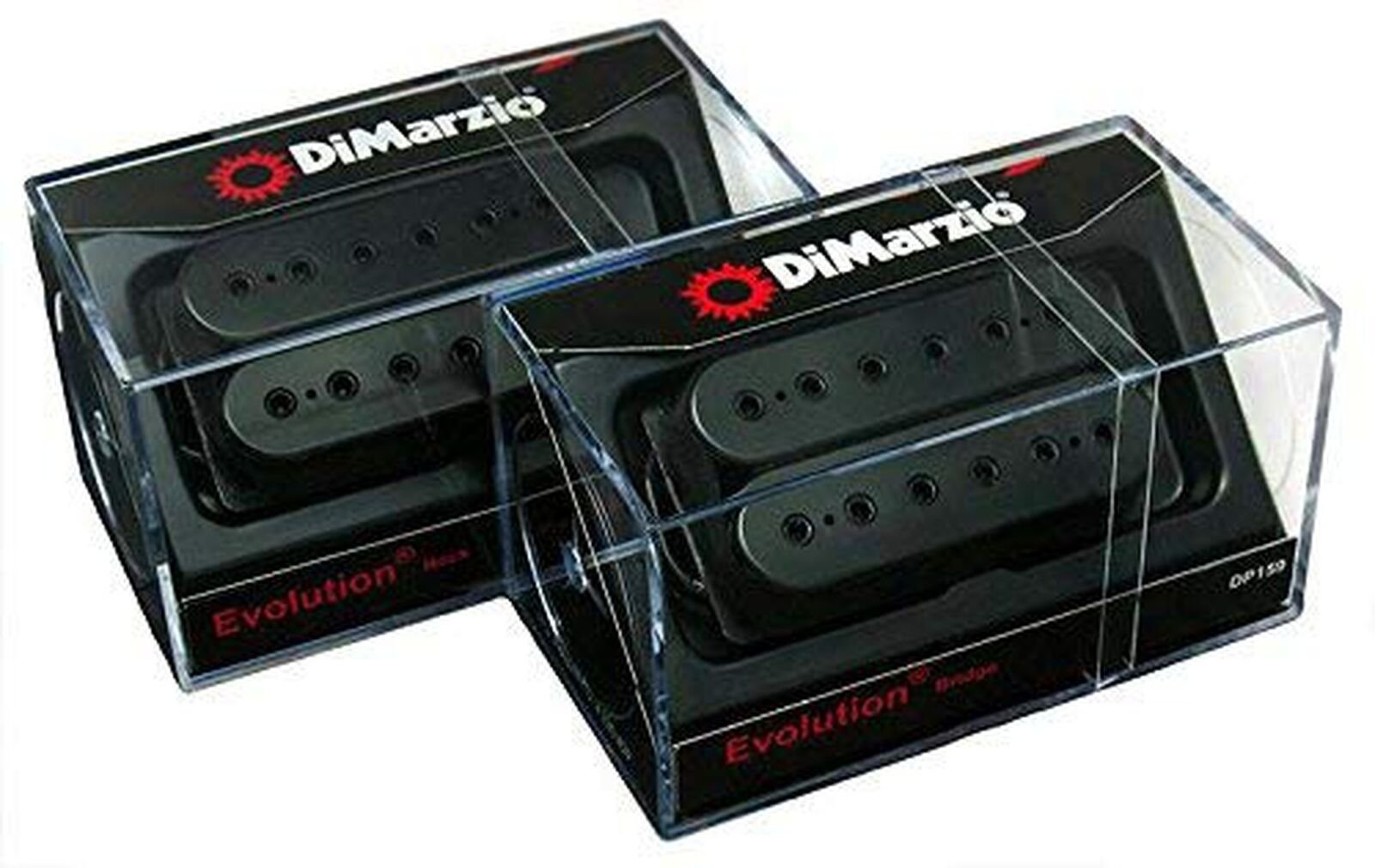 DiMarzio Evolution Neck & Bridge Humbucker Pickup Set, Black, Regular Spacing