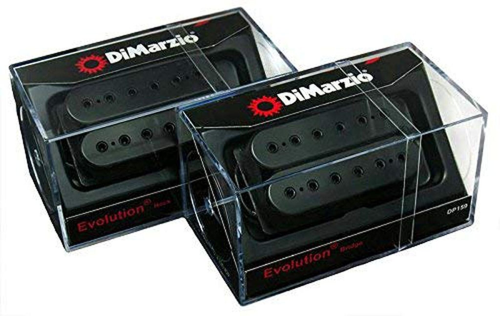DiMarzio Evolution Neck & Bridge Humbucker Pickup Set, Black, Regular Spacing