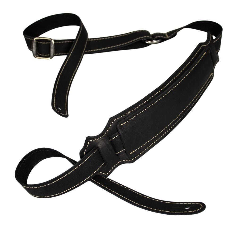 Franklin Strap - Ball Glove Leather Vintage Style Pad - Guitar Strap - Available in Black and Cognac