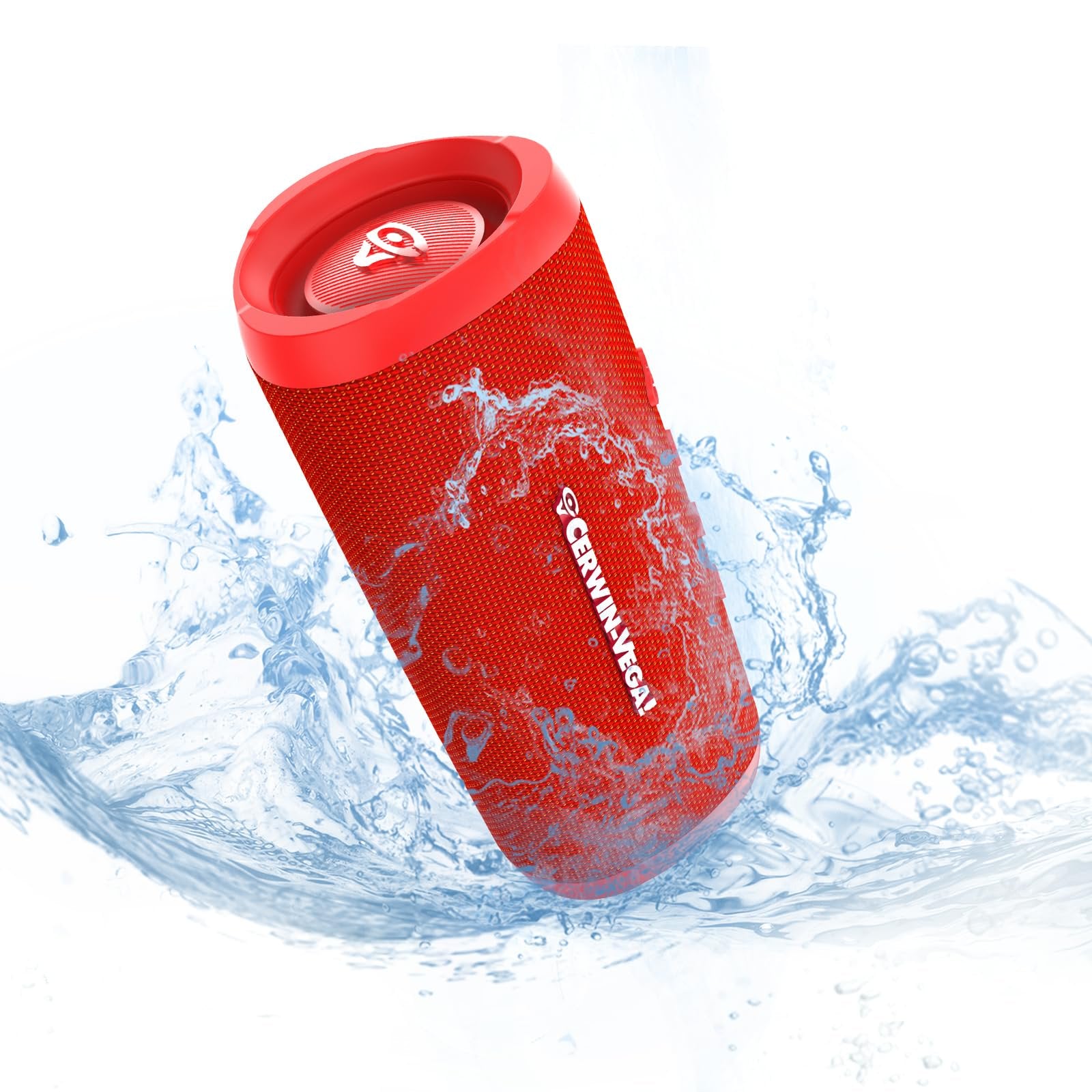 Cerwin-Vega  VEGAMINI VMRED Portable Bluetooth Hand Held Speaker with Strap,Red