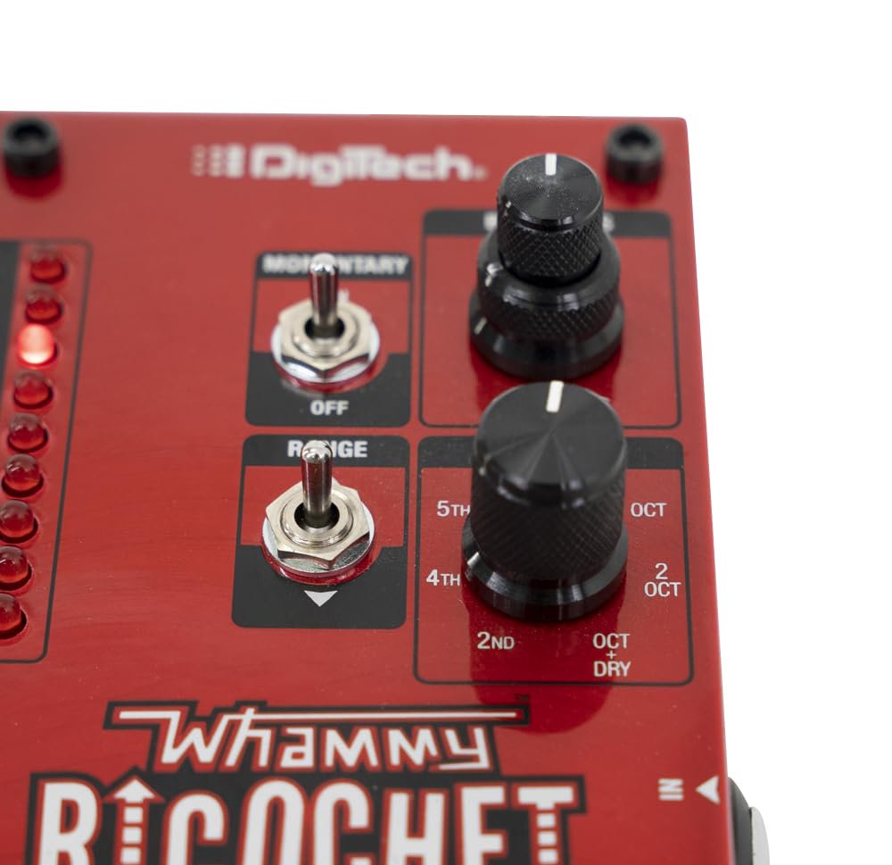 Digitech Mini Guitar Pitch Effect Pedal, Red (WHAMMY RICOCHET)