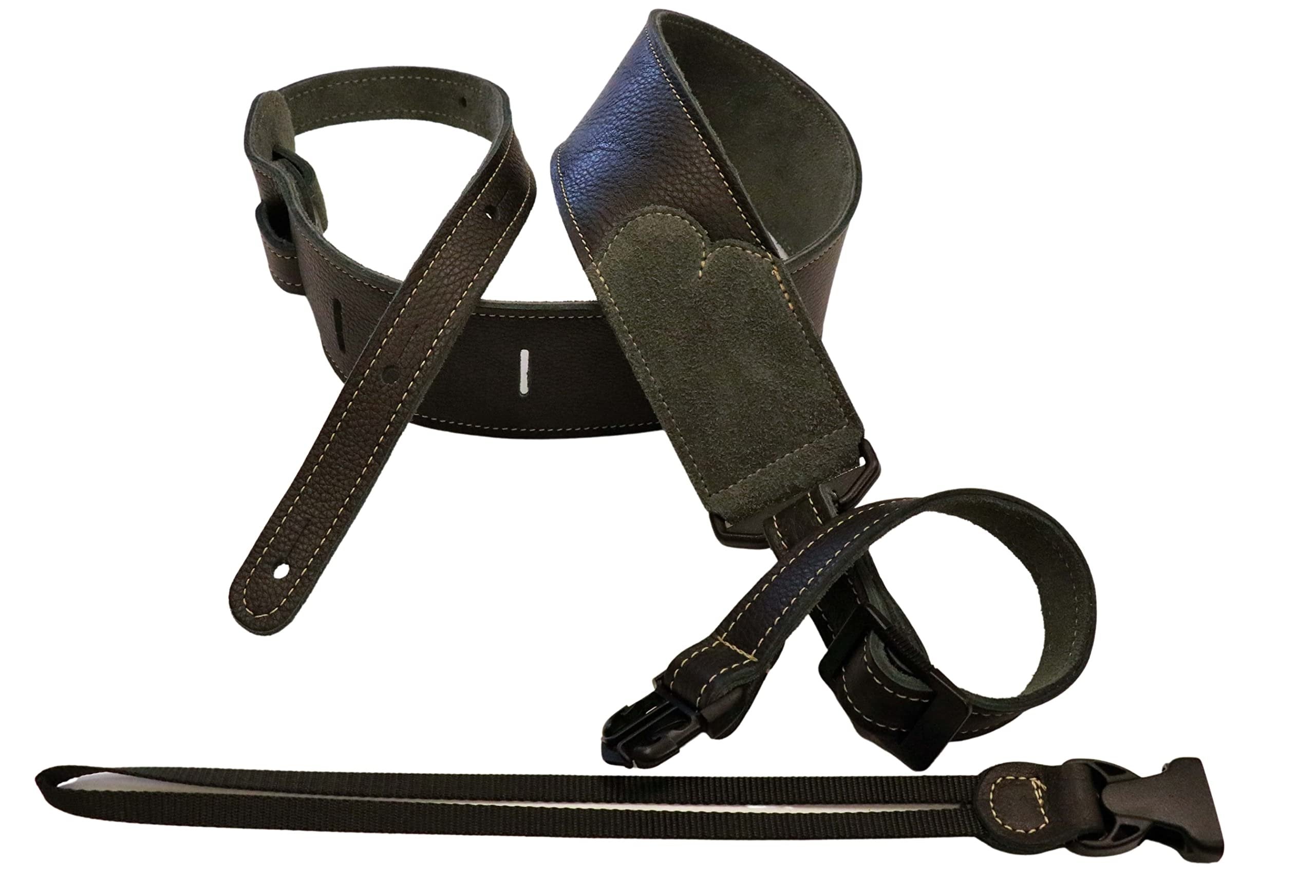 Franklin Strap 2.5" Glove Leather with Suede Backing and Quick Release Loop Resonator Dobro Strap