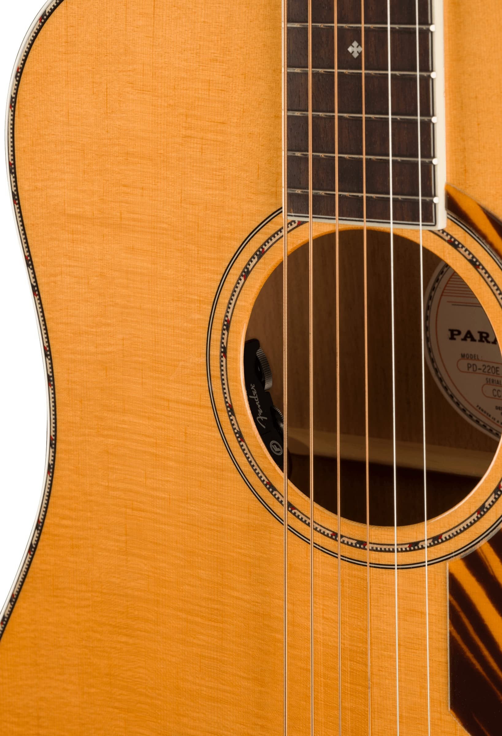 Fender Paramount PO-220E Orchestra Acoustic Guitar, with 2-Year Warranty, Natural, with Case