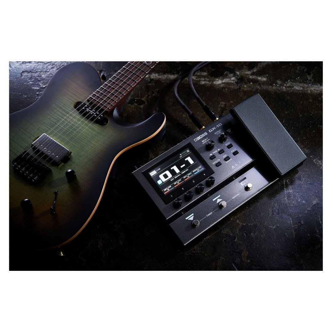 BOSS GX-10 | Compact Guitar & Bass Effects Processor | GX-100 Sound Engine | Colour Touch Display | 32 Amp Types & 170 BOSS Effects | Multi-mode Footswitches & Expression Pedal | AIRD Technology
