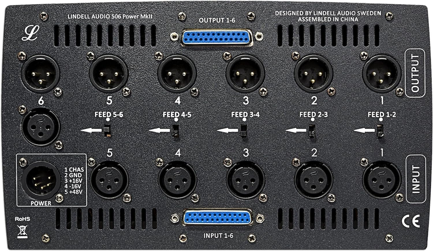 Lindell Audio 506 Power MK II 6-Slot 500 Series Chassis