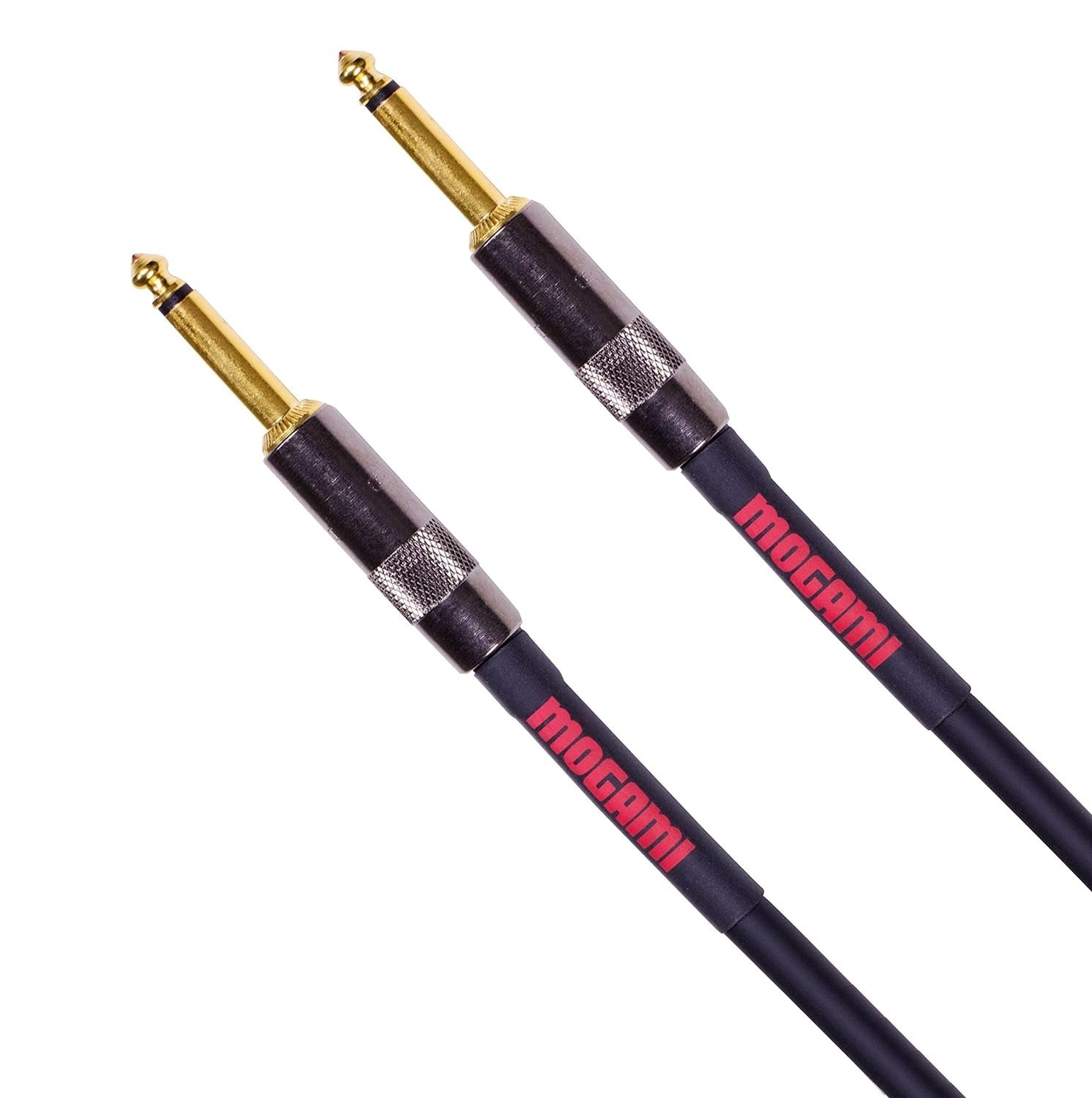 Mogami OD GTR-03 Overdrive Guitar Instrument Cable, 1/4" TS Male Plugs, Gold Contacts, Straight Connectors, 3 Foot