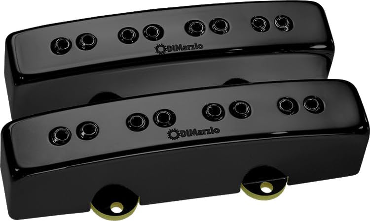 DiMarzio Relentless J Bass Pickup Set - Gloss Black Metal
