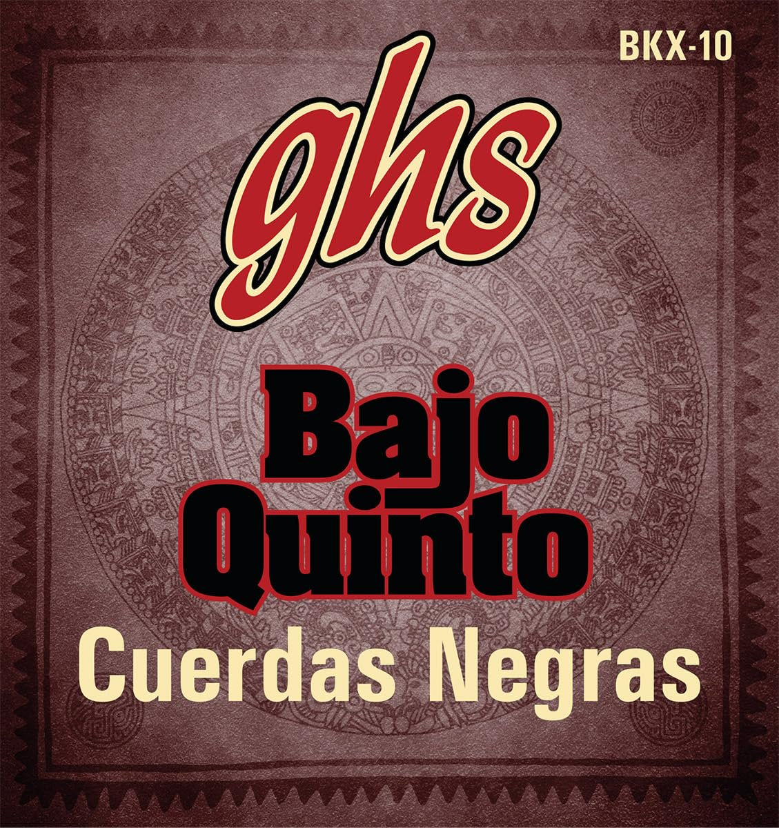 GHS Strings - GHS Bajo Quinto "Cuerdas Negras" Black Coated Stainless Steel Strings - Bajo Quinto Strings - (BKX-10 SET)