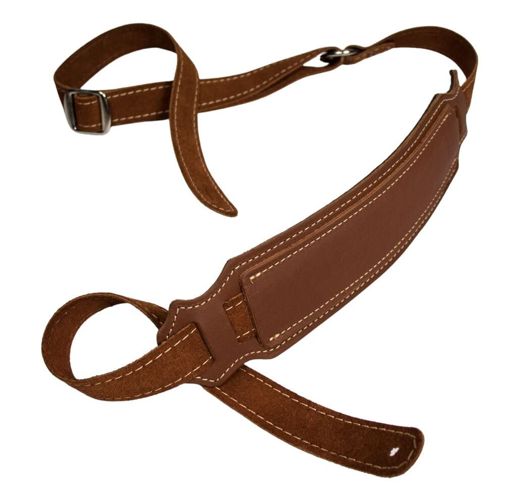 Franklin Strap - Ball Glove Leather Vintage Style Pad - Guitar Strap - Available in Black and Cognac