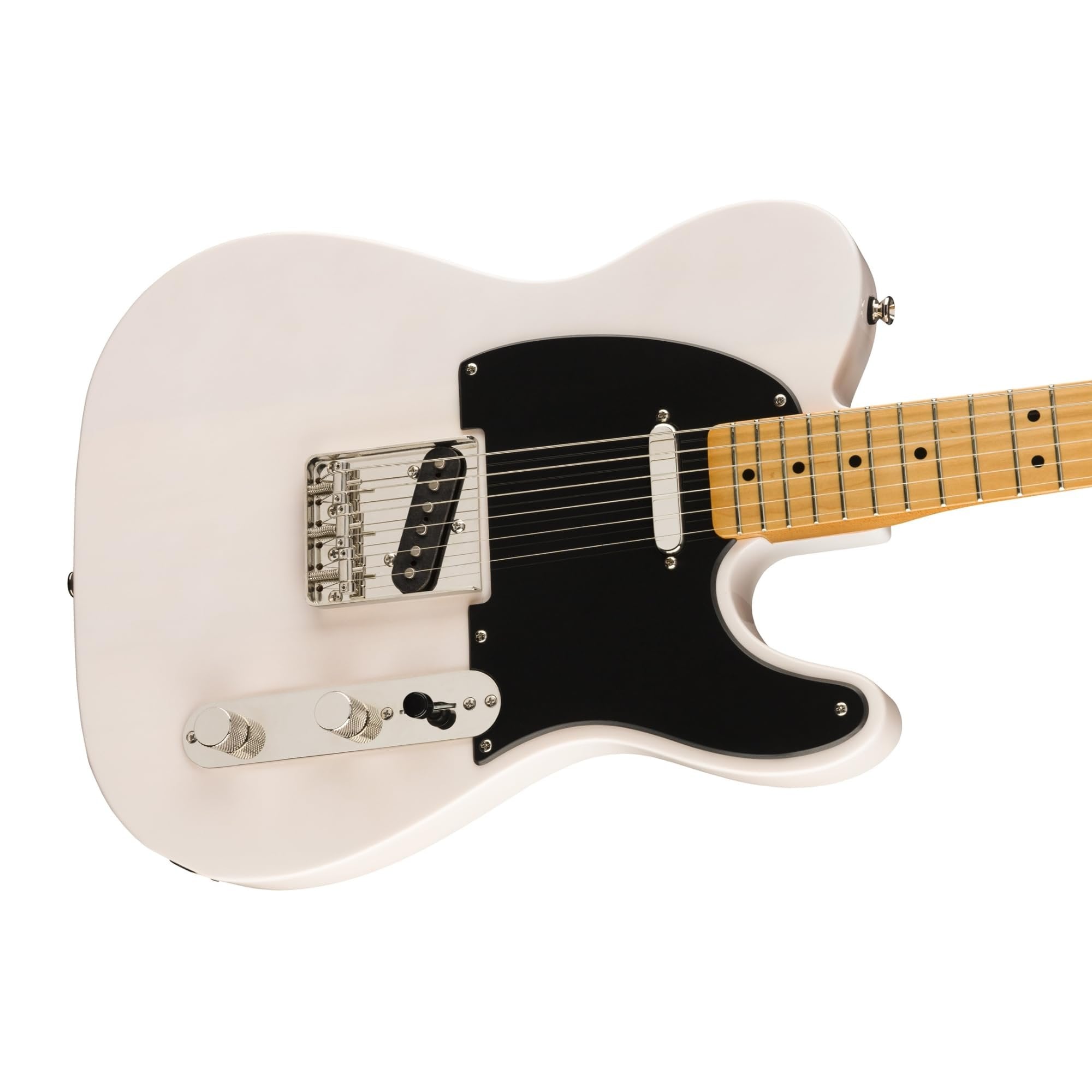 Squier Classic Vibe '50s Telecaster, Maple Fingerboard, Aged White Blonde - 0374030501 Bundle w/ 12-Pack Guitar Pick and Liquid Audio Polishing Cloth