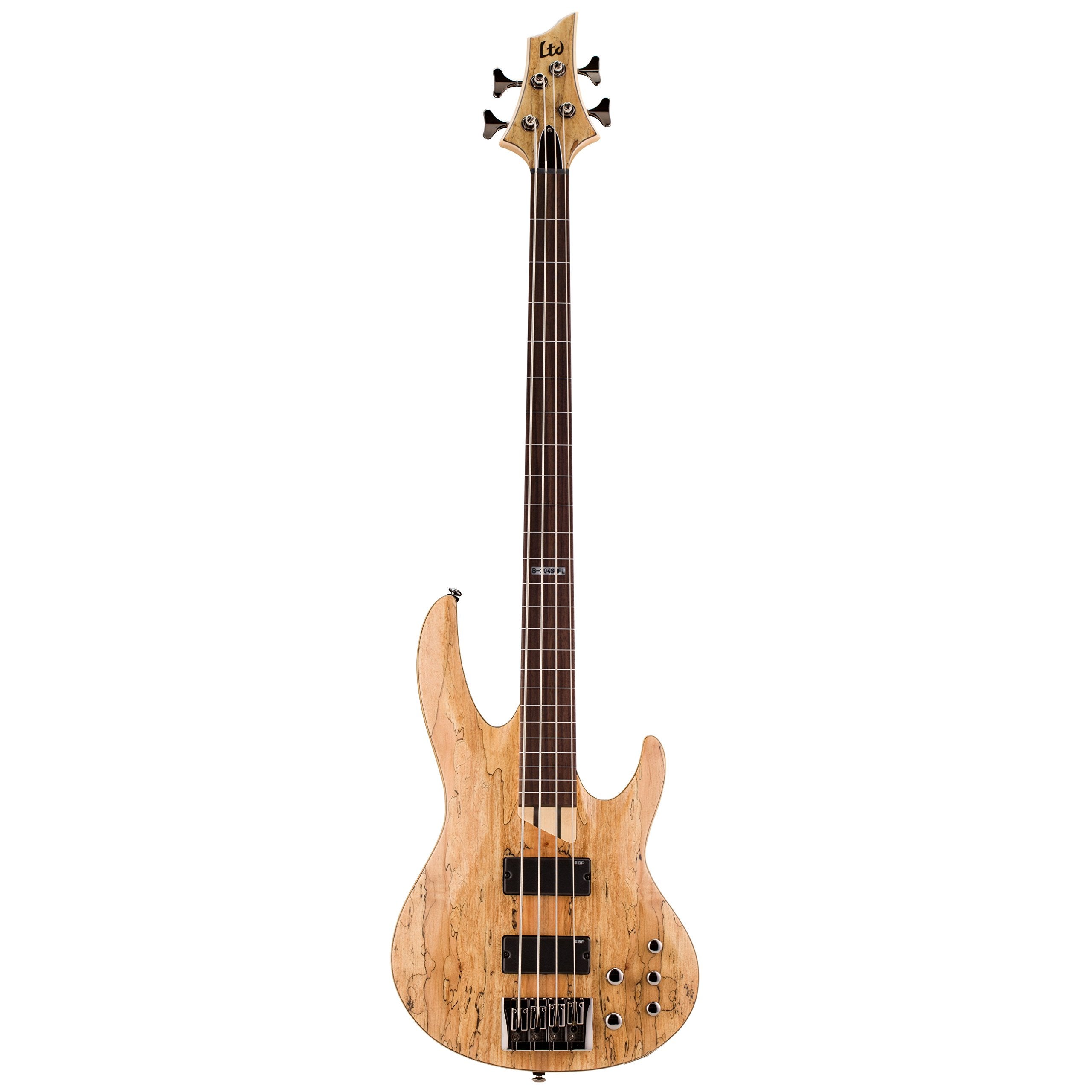 ESP LTD B-204SM Fretless Bass Guitar - Natural Satin