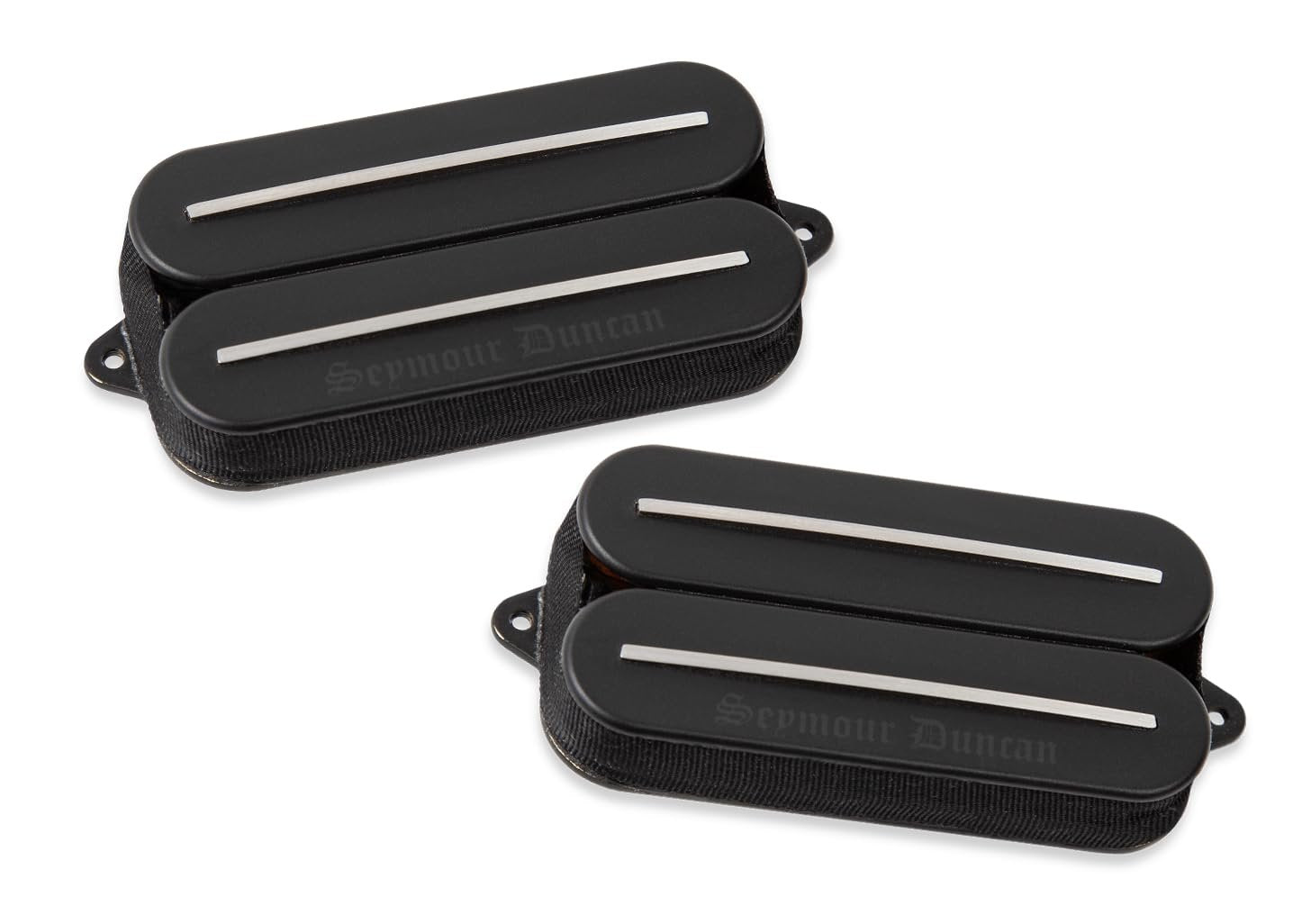 Seymour Duncan Black Winter Rails Humbucker Pickup Set – 6-String, Passive, High-Output, Ceramic Magnets – Black