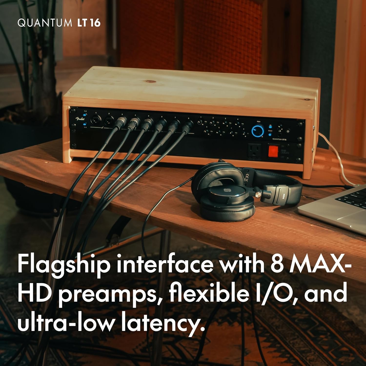 Fender Quantum LT 16 | 16-in 8-out USB-C Audio Interface for Music Production, Eight MAX-HD Mic Preamps, 14 Line Inputs, Low-Latency Drivers, Loopback, Balanced Outputs, Headphone Amp, Mac & PC