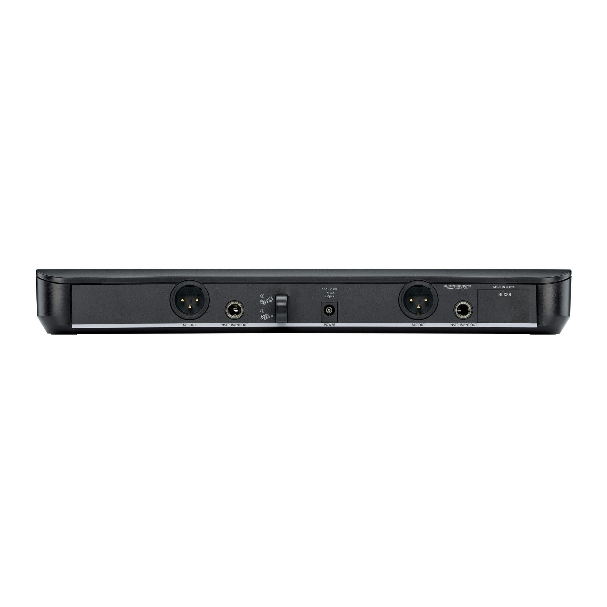 Shure BLX288/B58 Wireless Microphone System - 14-Hour Battery Life, 300 ft Range, UHF | Includes (2) BETA 58A Handheld Vocal Mics, Dual Channel Receiver | J11 Band (BLX288/B58-J11)