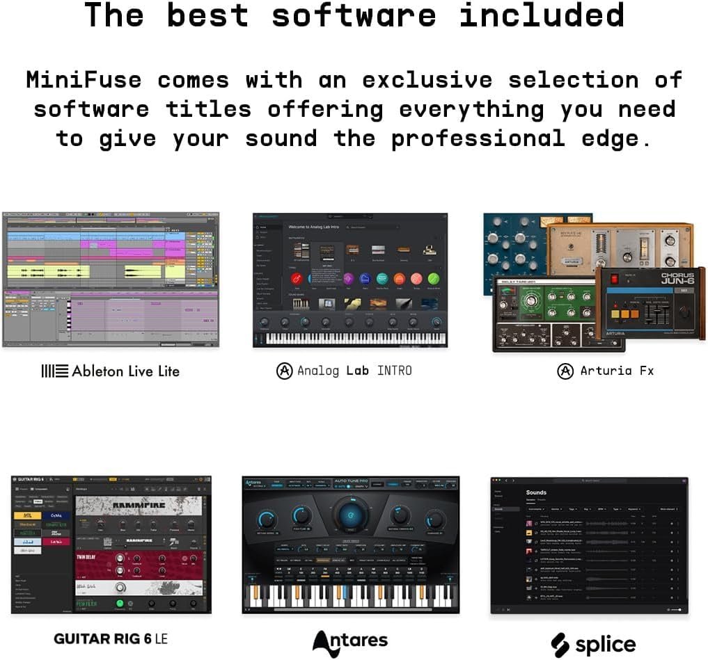 Arturia MiniFuse Series USB Audio Interfaces with Creative Software for Recording, Production, and Podcasting