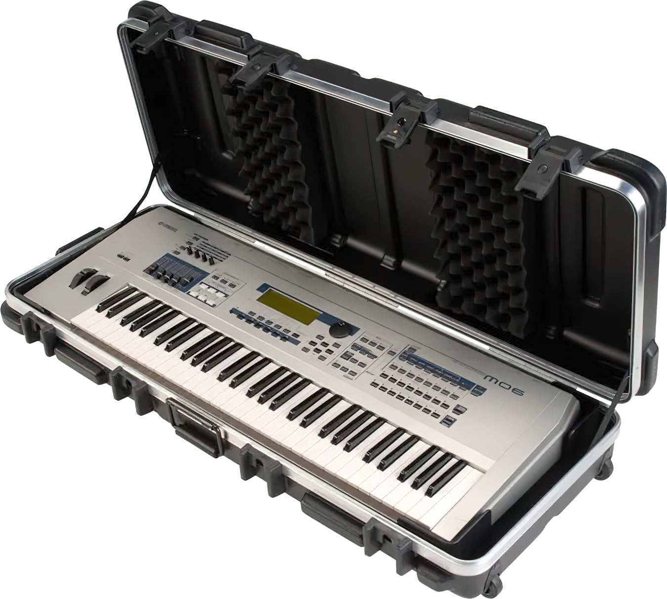 SKB ATA 61-Note Keyboard Case with Wheels, TSA Locking, Trigger Latch