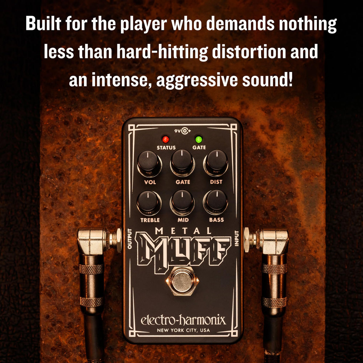 Electro-Harmonix Nano Metal Muff, Black, NANO METAL MUFF - Electric Guitar Distortion with Noise Gate Pedal