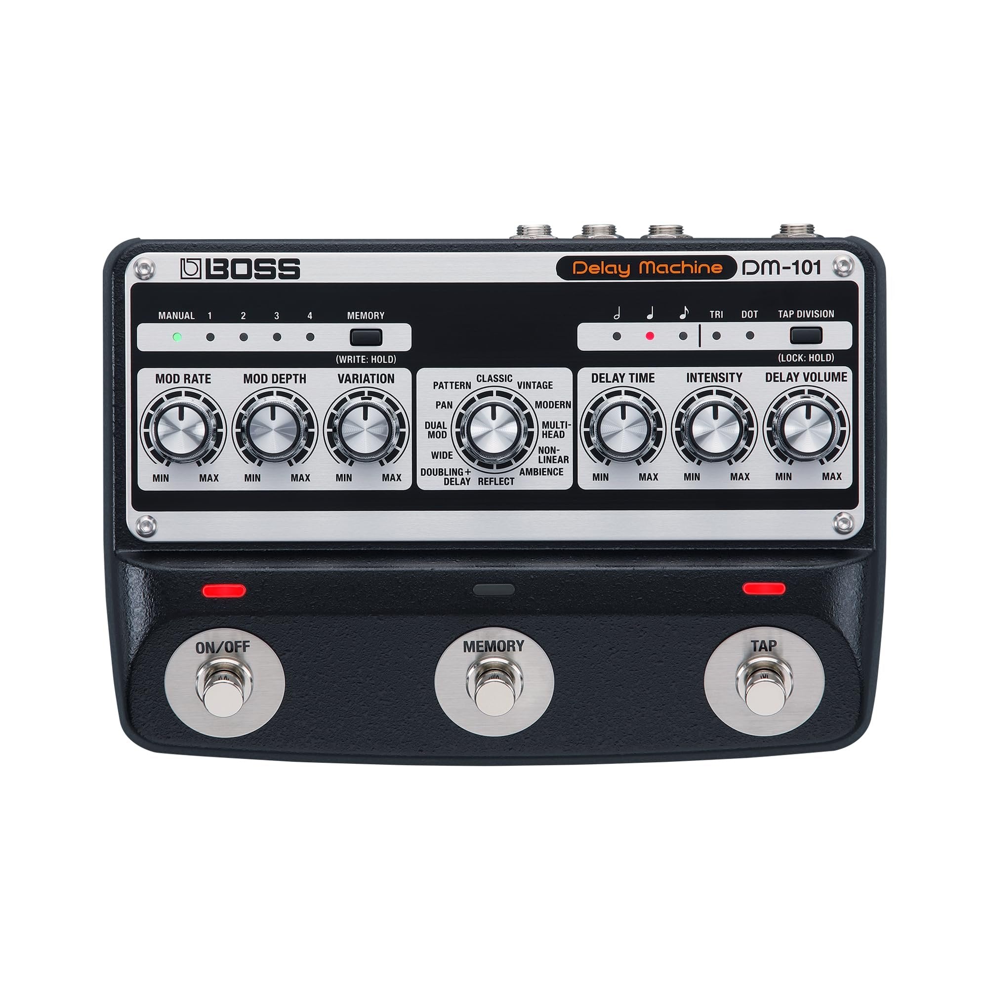 BOSS DM-101 Delay Machine | Ultimate Analog Delay Pedal with Advanced Technology | Warm, Saturated & Highly Musical Tone | 12 Unique Modes | Stereo Operation | 127 User Memories | MIDI I/O