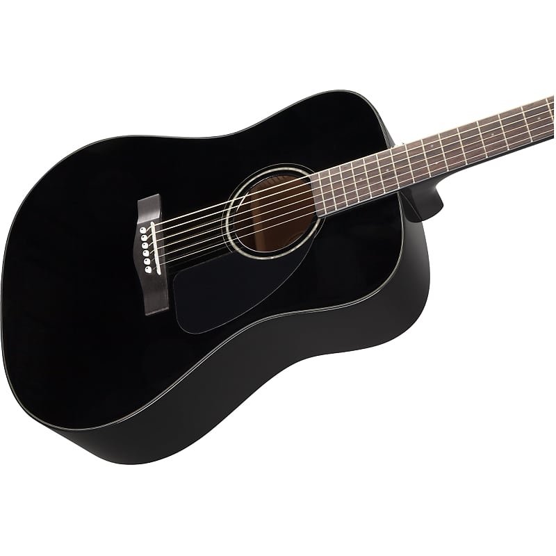 Fender CD-60 Dreadnought Acoustic Guitar V3 with Case, Walnut Fingerboard, Black, 0970110206