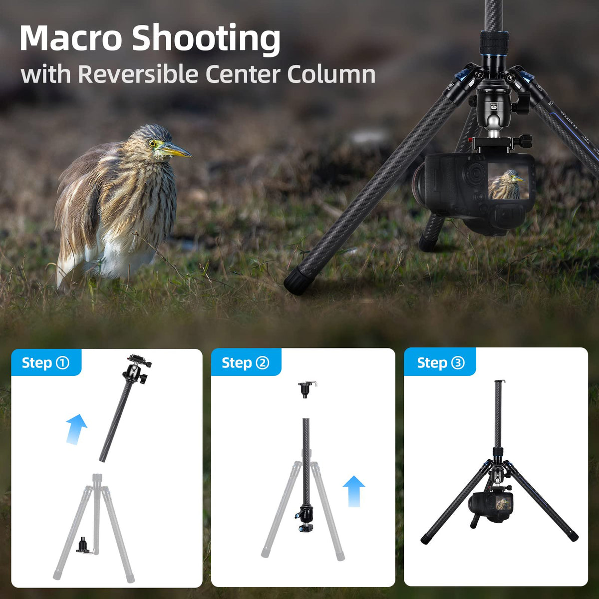 SIRUI AT-125 Carbon Fiber Travel Tripod with Ball Head