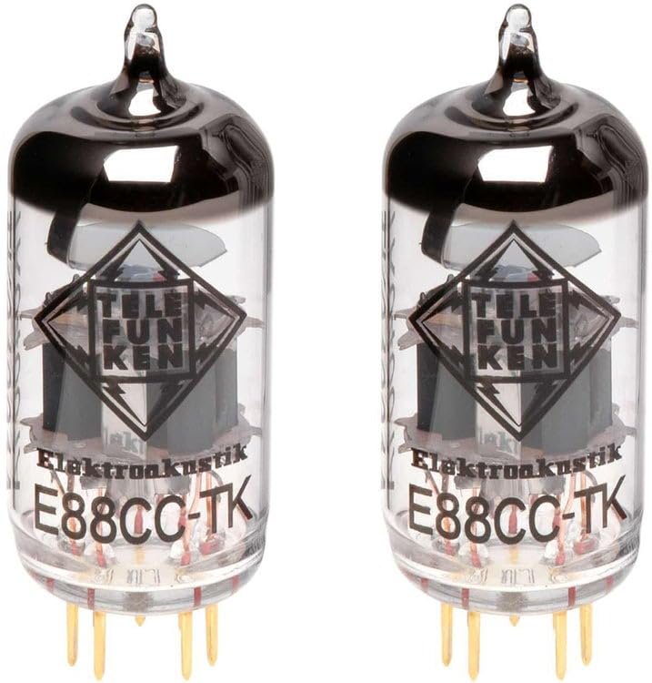 Telefunken E88CC-TK Black Diamond Series Preamp Tubes - Matched Pair, Balanced Triodes