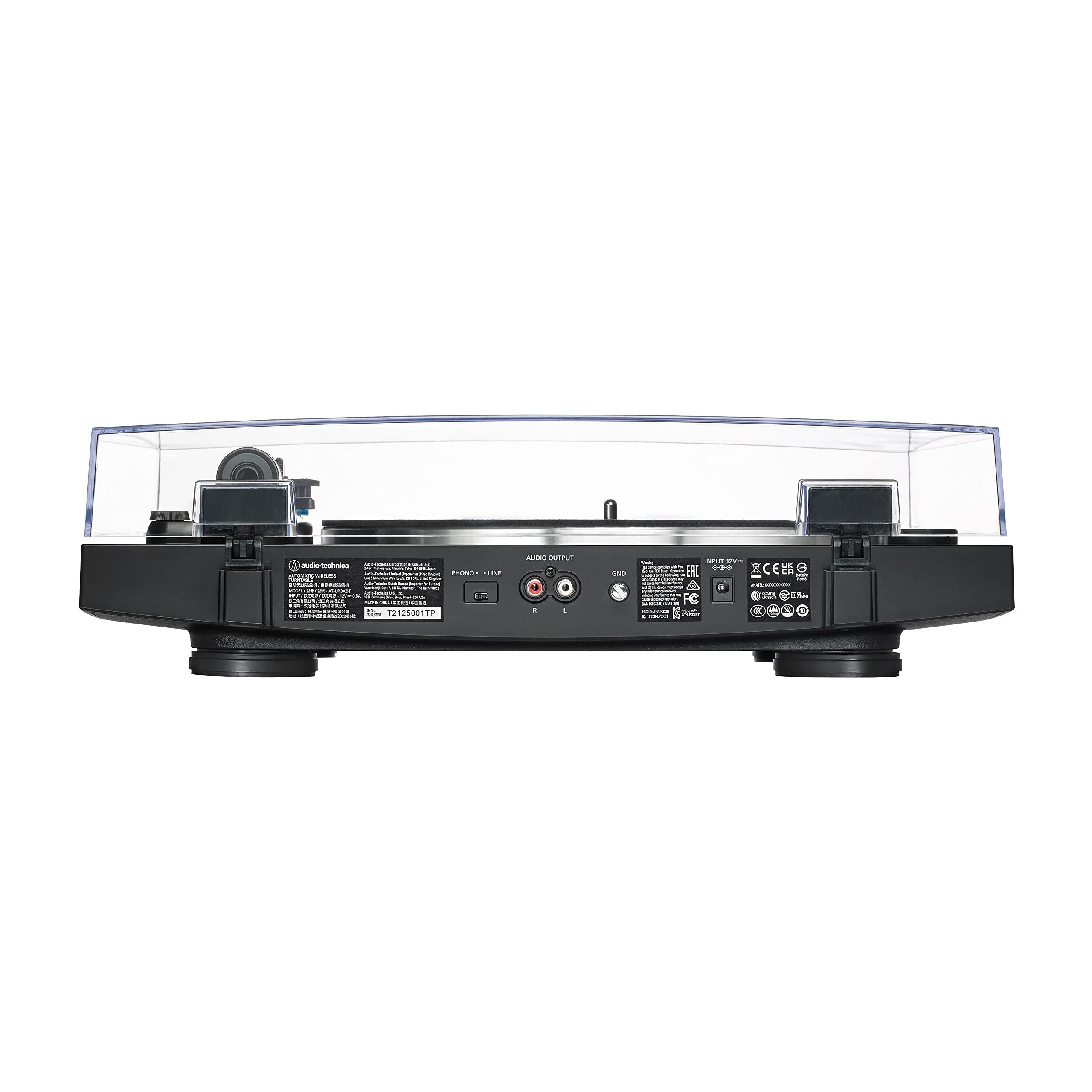 Audio-Technica AT-LP3XBT-BK Bluetooth Turntable Belt Drive Fully Automatic 33/45 (Black)