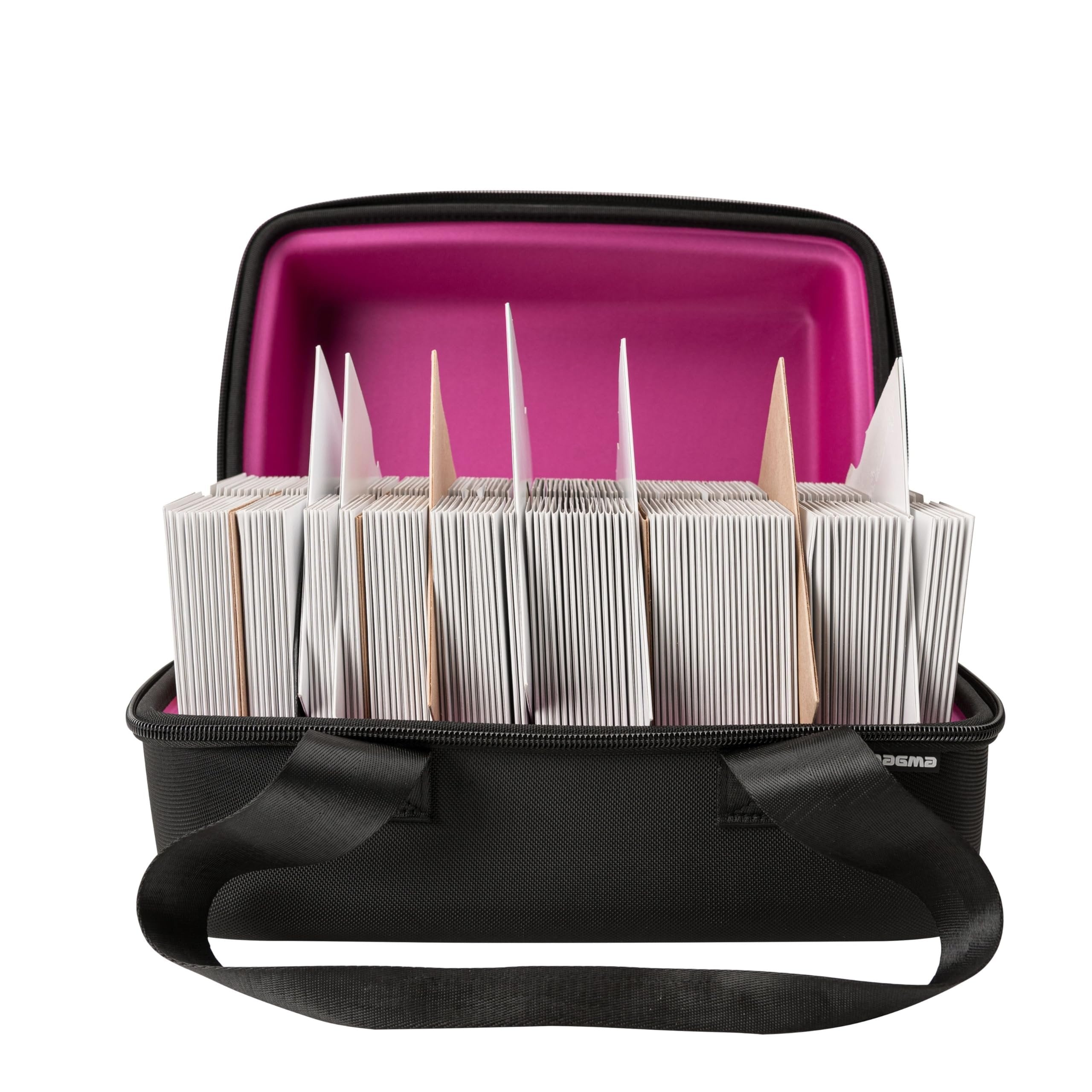 Magma 45 Sandwich Record Bag, Black/Pink, Fits up to 150 Records, Sandwich